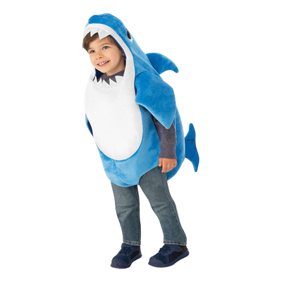 Baby Shark Blå Barn Maskeraddräkt - Medium