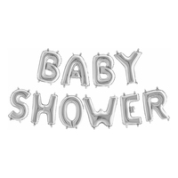 Ballonggirlang Baby Shower Silver Metallic