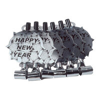 Blåsormar Happy New Year Silver - 6-pack