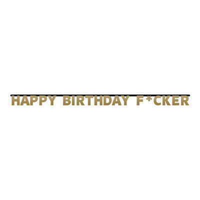 Bokstavsgirlang Happy Birthday F*cker