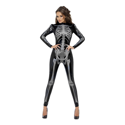 Catsuit Skelett Maskeraddräkt - Medium