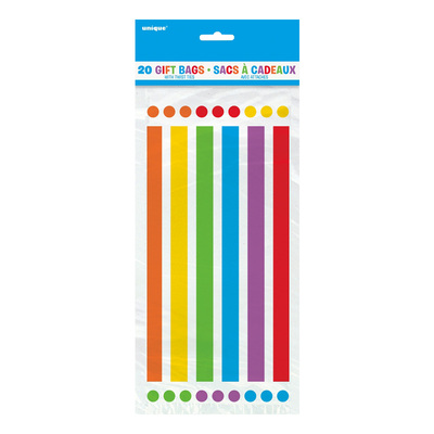 Cellofanpåsar Rainbow - 20-pack