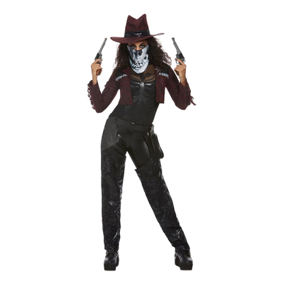 Dark Western Cowgirl Maskeraddräkt - Medium