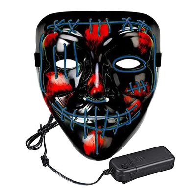 El Wire Purge 2 LED Mask - Blå