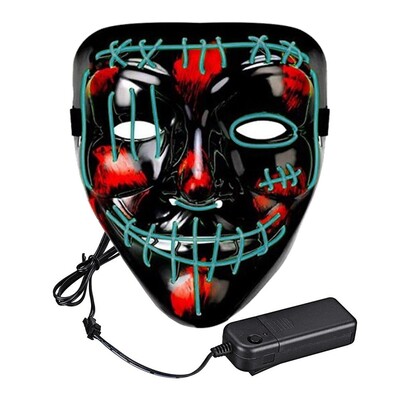 El Wire Purge 2 LED Mask - Turkos