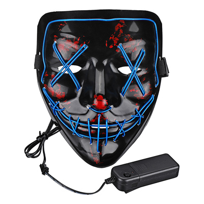 El Wire Purge LED Mask - Blå