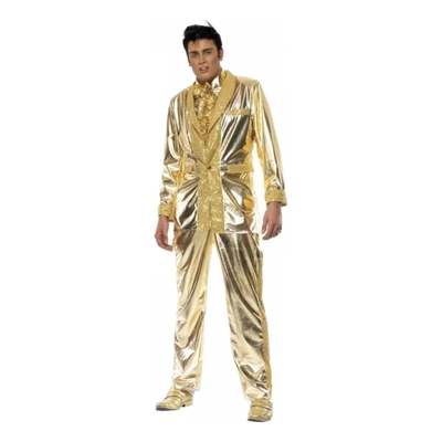 Elvis Guld Maskeraddräkt - Medium