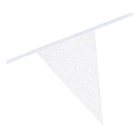 Flaggirlang Glittervit - 600 cm