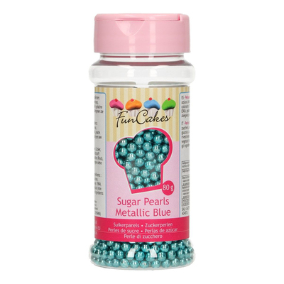 FunCakes Strössel Sugarpearls Metallic Blue - 80 g