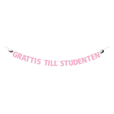 Girlang Grattis Till Studenten Rosa