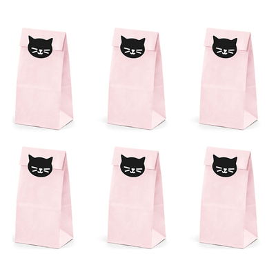 Kalaspåsar Katt Rosa - 6-pack