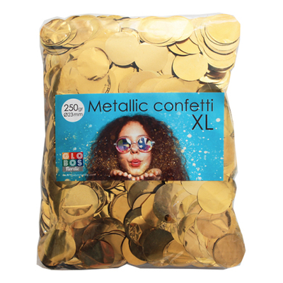 Konfetti Stora Guld Metallic - 250 gram