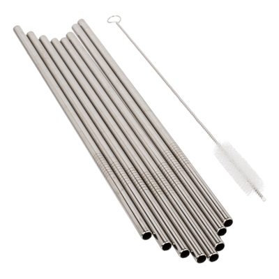 Metallsugrör Kromade - 8-pack