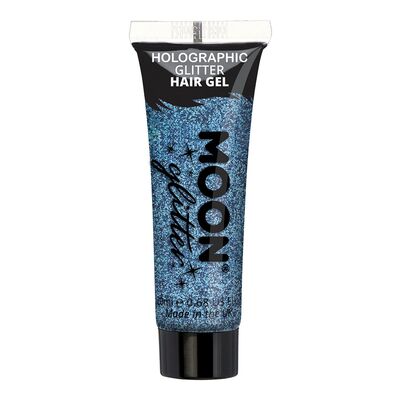 Moon Creations Holographic Glitter Hair Gel - Blå