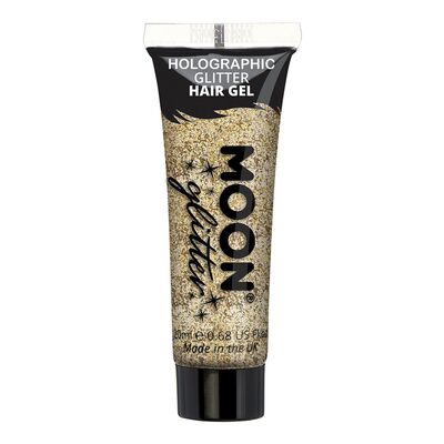 Moon Creations Holographic Glitter Hair Gel - Guld