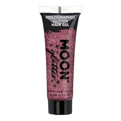 Moon Creations Holographic Glitter Hair Gel - Rosa