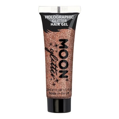 Moon Creations Holographic Glitter Hair Gel - Roséguld