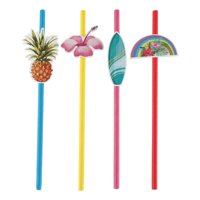 Papperssugrör Aloha - 8-pack