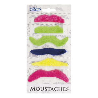 Partymustascher Mix - 6-pack