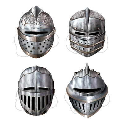 Riddare Mask Kartongfigurer - 4-pack