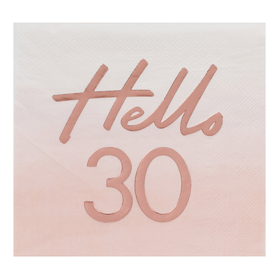 Servetter Hello 30 Rosa/Roséguld - 16-pack