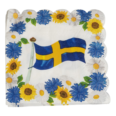 Servetter Svensk Sommar - 16-pack