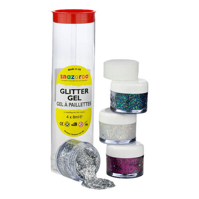 Snazaroo Glittergel Set - Silvermix