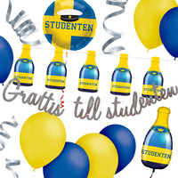 Studentdekoration Paket Klassisk Silver