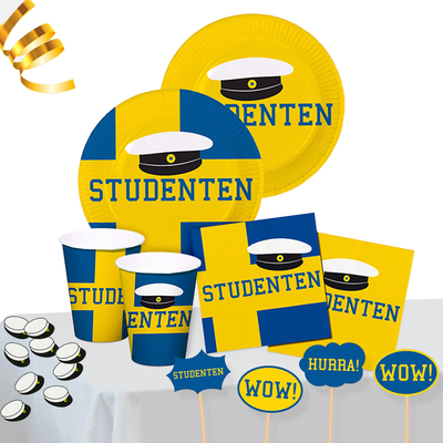 Studentdukning Paket Klassisk - 8 personer