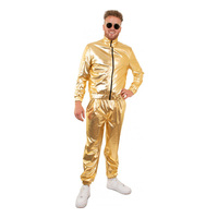 Tracksuit Guld Maskeraddräkt - XS