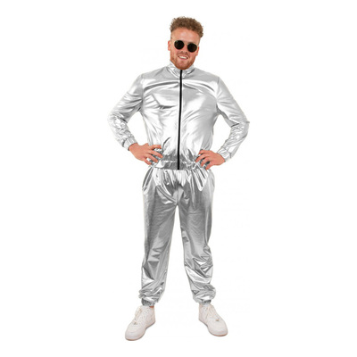 Tracksuit Silver Maskeraddräkt - M