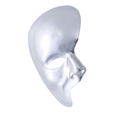 Venetiansk Halvmask Silver - One size