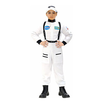 Vit Astronaut Barn Maskeraddräkt - Medium